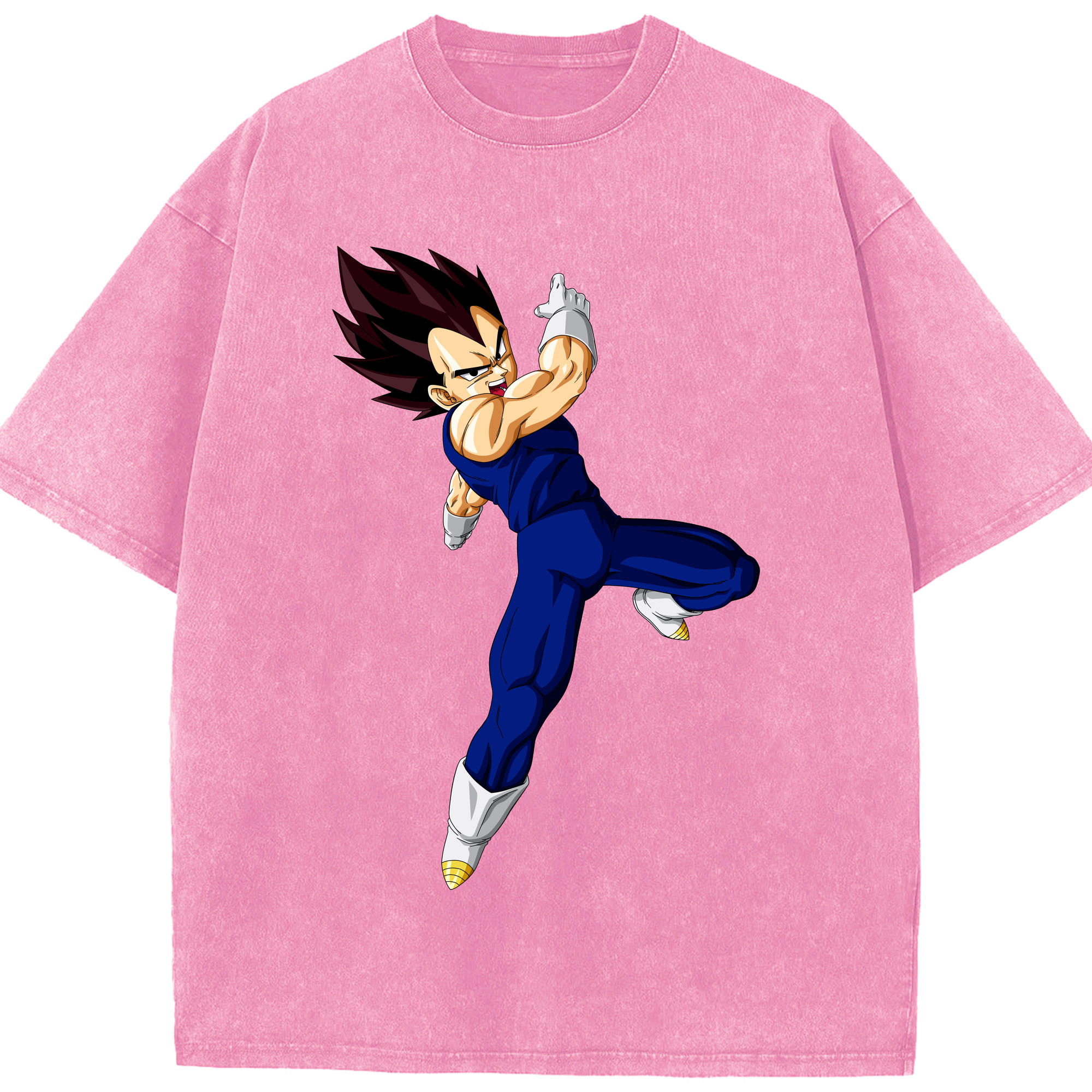 （画像用） ドラゴンボール ベジータ四世（Bejīta Yonsei）DRAGON BALL Vegeta IV 綿100% ヴィンテージ風 半袖Tシャツ（フロントプリント）